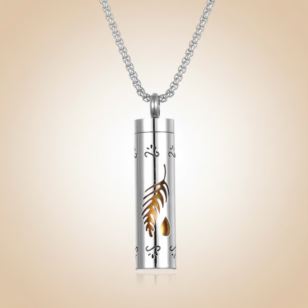 Feather Cylinder Pendant