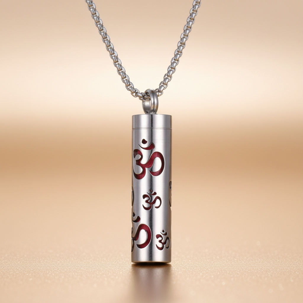 Om Symbol Cylinder Pendant Alt