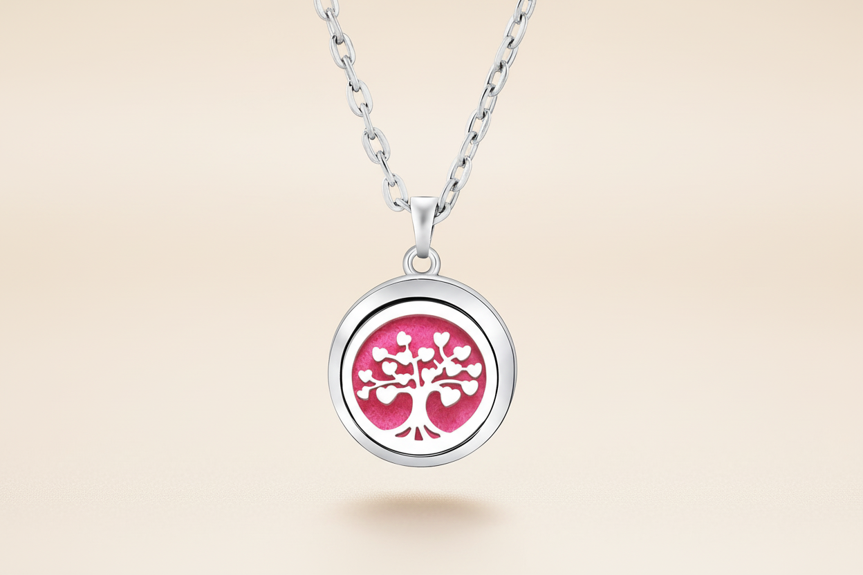Tree of Life Locket - Pink